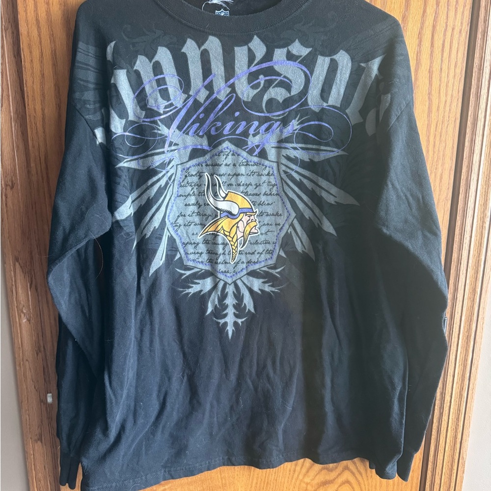 Minnesota Vikings Black Long Sleeve Shirt